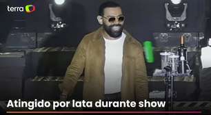 Pablo do Arrocha é atingido por lata em show na Bahia e aciona polícia