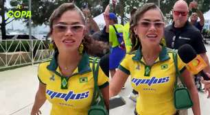 Maisa vai a jogo do Brasil em Miami e destaca sofrimento com calorão: 'Tive que adaptar os looks'