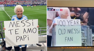 'Fã do Messi de 100 anos': conheça a vovó que já pediu o craque em casamento e viralizou nas redes sociais