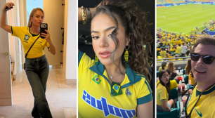 Famosos brasileiros acompanham terceiro jogo da Seleção na Copa