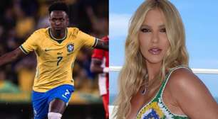Voltaram? Vini Jr. choca com comentário em foto de Virginia após vitória do Brasil