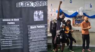 Black Pantera visita escola com alunos que fizeram trabalho sobre a banda