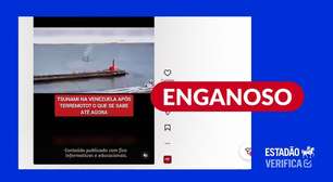 Vídeo mostra onda gigante atingindo porto no Japão, não na Venezuela