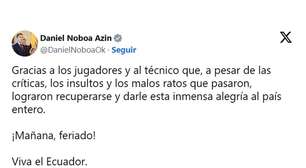 Presidente do Equador decreta feriado nacional após vitória sobre a Alemanha