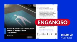 Idosos têm direito a vagas reservadas, não gratuitas, em estacionamentos
