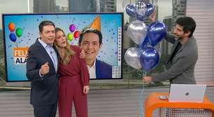Repórter da Globo estraga surpresa de aniversário durante telejornal ao vivo