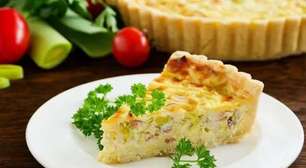 Quiche de alho-poró com queijo: a receita leve que conquista na primeira fatia