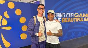 Lesionado, Rodrygo recebe conselho de Cristiano Ronaldo durante encontro em Miami; vídeo