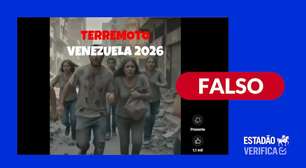 Postagem engana ao usar imagens geradas por IA para mostrar impactos de terremotos na Venezuela