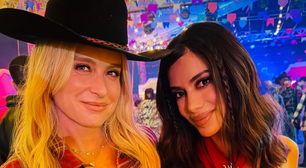 Arraiá da Anitta: cantora se veste de cangaceira e recebe Angélica de xadrez