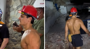 Influenciador é criticado por gravar vídeo sem camisa entre destroços na Venezuela