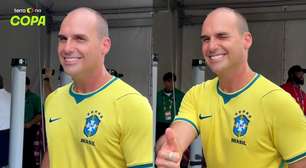 Condenado no Brasil, Eduardo Bolsonaro aparece em jogo da Seleção nos EUA