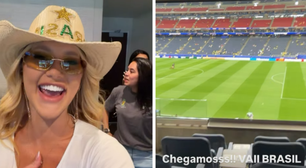 Virginia chega antes ao estádio para curtir camarote de luxo