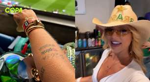 Com look 'cowgirl', Virginia reclama de caminhada a estádio e mostra pé com calo em Brasil x Japão
