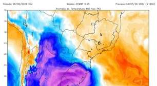 Nova frente deve provocar queda nas temperaturas no Sul e Sudeste do País; veja quando
