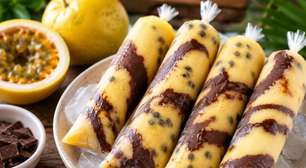 Geladinho gourmet de maracujá com chocolate: receita saudável, cremosa e perfeita para refrescar os dias quentes