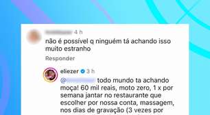 Eliezer rebate críticas após fazer reality com funcionários: 'Não foram obrigados'