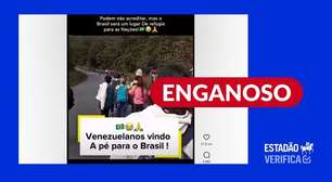 Vídeo de venezuelanos caminhando em estrada é de 2021 e não tem relação com terremoto