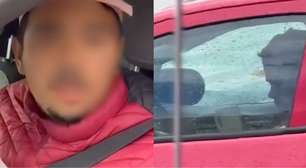 Padrasto flagrado agredindo enteado tem carro cercado por testemunhas até chegada da PM em SC