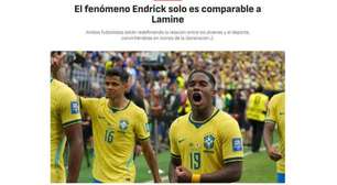 Jornal espanhol coloca Endrick no mesmo patamar de Lamine Yamal: "Fenômeno"