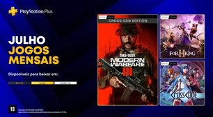 Call of Duty: Modern Warfare III comanda a seleção de julho dos jogos mensais do PlayStation Plus