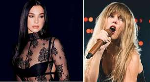 Dua Lipa dá sinais de presença no casamento de Taylor Swift em Nova York