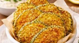 Abobrinha crocante e sequinha sem fritura para o jogo
