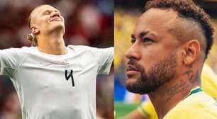 Duelo entre Brasil e Noruega reacende 'treta' antiga entre Haaland e Neymar
