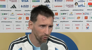 Messi termina jogo contra Cabo Verde com galo na cabeça; veja a imagem