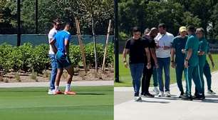 Presidente da CBF marca presença em último treino da Seleção antes de pegar a Noruega