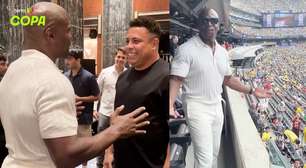 Terry Crews se encontra com Ronaldo em Brasil x Noruega: 'A lenda que eu esperava conhecer'