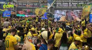 Torcida brasileira nos EUA transforma shopping em 'Maracanã' para jogo contra a Noruega