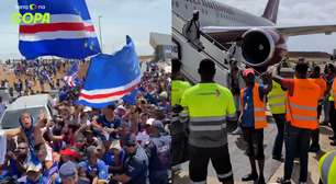 Seleção de Cabo Verde é recebida com festa no retorno ao país após campanha histórica na Copa