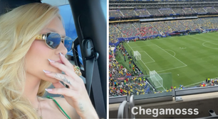 Virginia chega ao estádio em Nova Jersey para assistir ao jogo da Seleção ao lado das filhas
