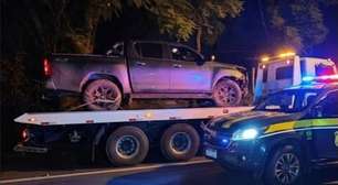 Motorista foge da PRF após dar "golpe do abastecimento" e é preso com Hilux furtada na BR-290