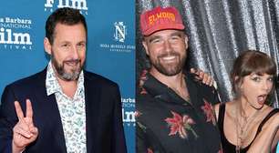 Adam Sandler dá conselho inusitado ao celebrar o casamento de Taylor Swift e Travis Kelce: 'Continuem se beijando'