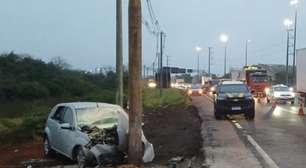 Acidente deixa uma pessoa morta na madrugada desta segunda-feira em Porto Alegre