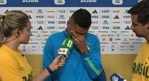 Após eliminação do Brasil, Casemiro cai no choro com pergunta de Fernanda Gentil: 'É difícil'