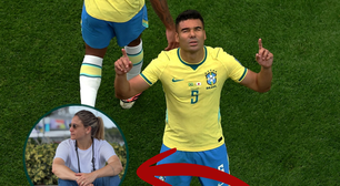 Ao vivo na Cazé TV, Fernanda Gentil faz Casemiro chorar após vexame do Brasil na Copa