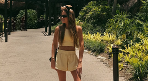 De amarelo-manteiga a listras: 3 looks estilosos da Rafa Justus nos parques temáticos dos EUA