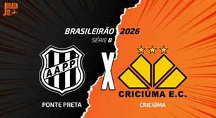 Ponte Preta x Criciúma: onde assistir, escalações e arbitragem
