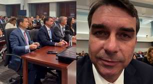 Flávio Bolsonaro cita eleições no Brasil e diz em audiência nos EUA que tarifaço beneficia Lula