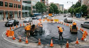 Prefeitura altera trânsito para refazer asfalto em rótula de Novo Hamburgo