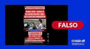 Vacinas não têm metais pesados nem elementos radioativos; vídeo mente sobre detecção com microscópio