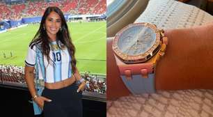 Esposa de Messi, Antonela Roccuzzo ostenta relógio de R$ 242 mil e se declara para o marido