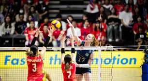 Brasil vira no quarto set, bate o Japão e segue vice-líder da VNL