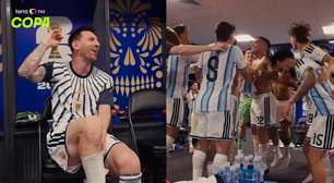 Jogadores da Argentina fazem festa no vestiário após classificação emocionante