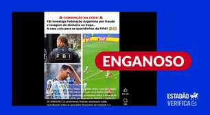 Não existe investigação do FBI sobre possível armação para a Argentina ganhar a Copa do Mundo