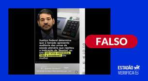 É falso que urnas do Senado tenham sido auditadas após rejeição de indicação de Messias ao STF