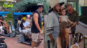 Neymar causa alvoroço em parque da Disney durante passeio com a família em Orlando
